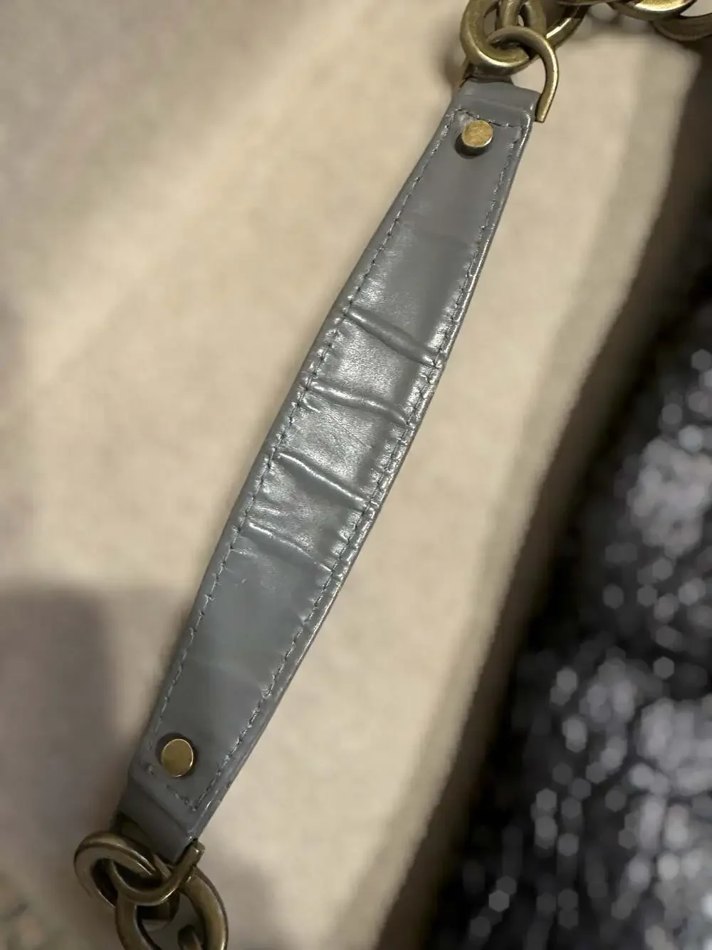 Lanvin pebbled leather